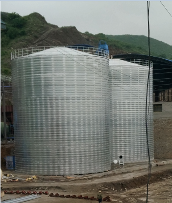 盐池粮食钢板仓的安装全过程不用热焊接